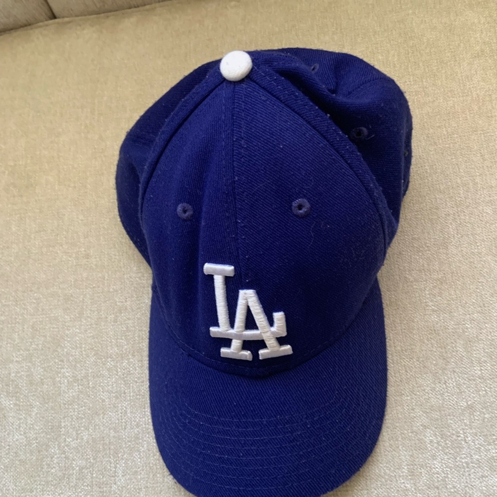 LA Logo Navy Baseball Cap with White Embroidery